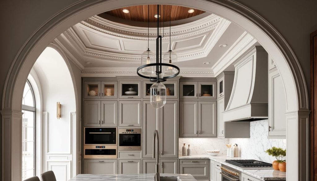 Architectural details in kitchen