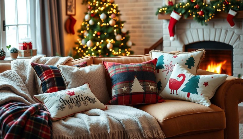 Cozy Christmas Throw Pillows