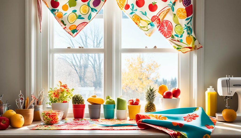 DIY kitchen curtains