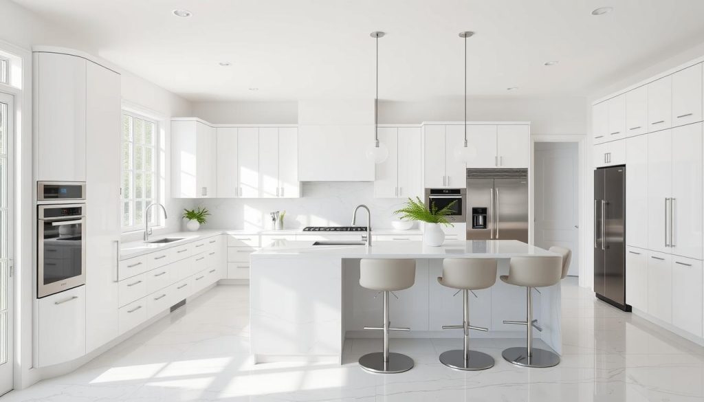 all-white kitchen design