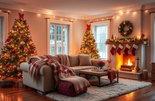 cozy christmas home styling