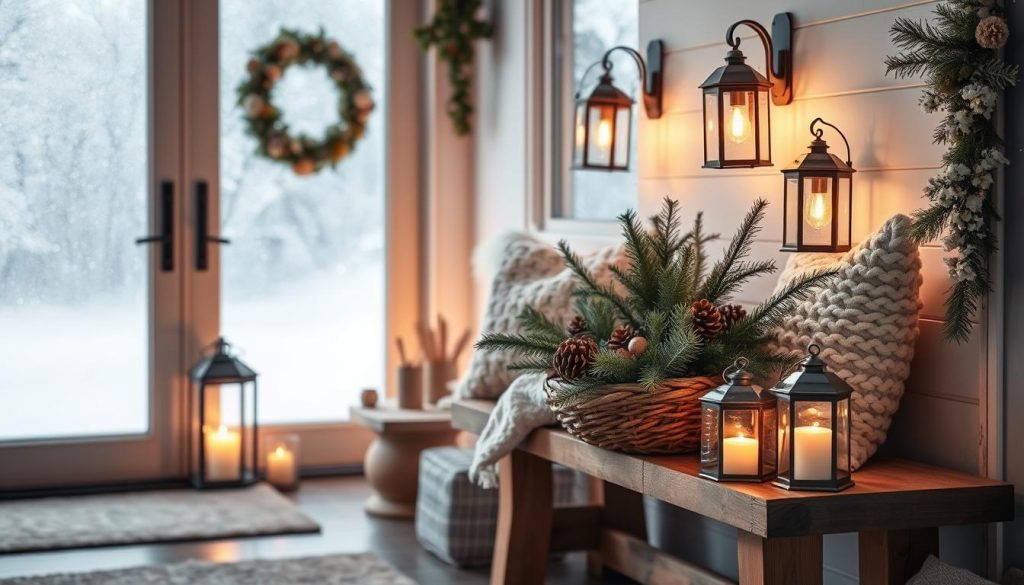 cozy winter entryway