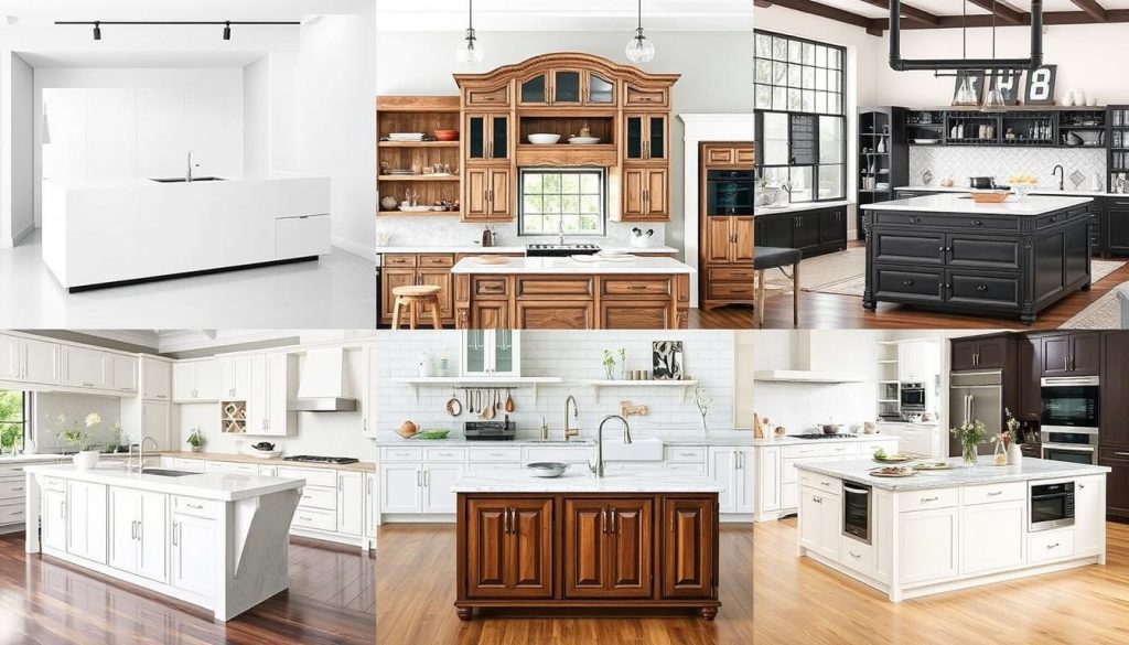 different types of kitchen islands