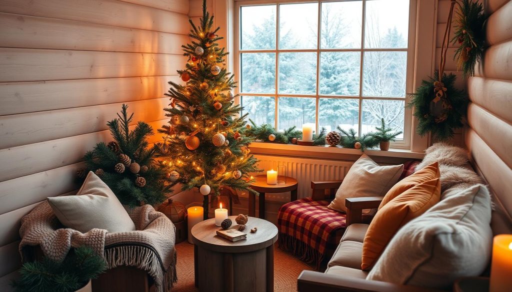 natural elements for cozy christmas nooks