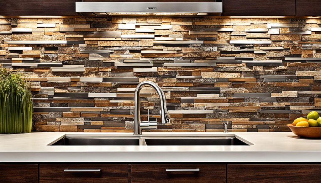 natural materials backsplash