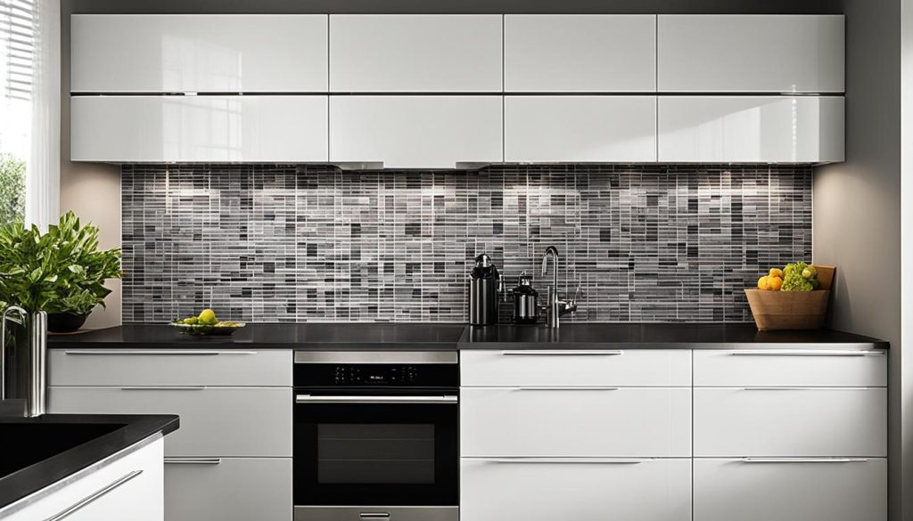 single row tile backsplash