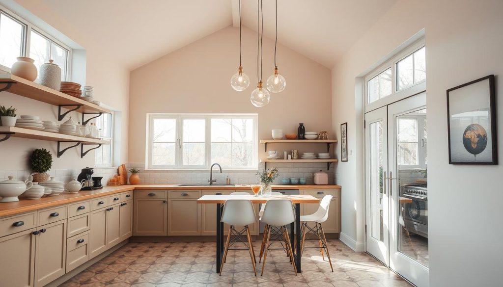 small kitchen ceiling height