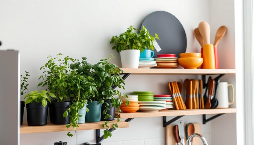 small kitchen shelves