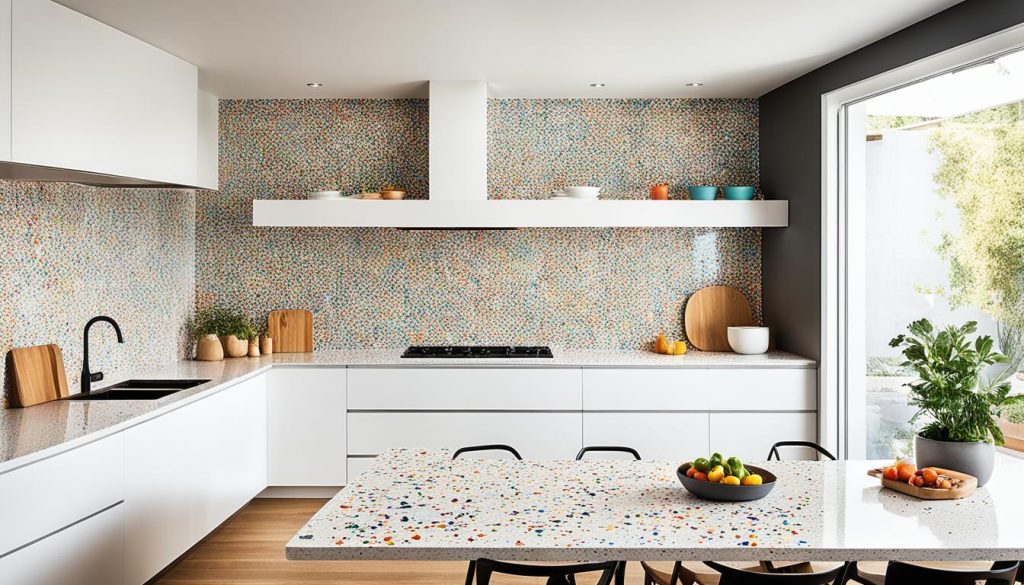 terrazzo backsplash